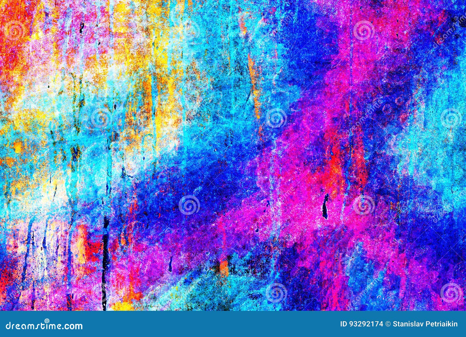 Bright Colorful Unique Abstract Background Stock Illustration