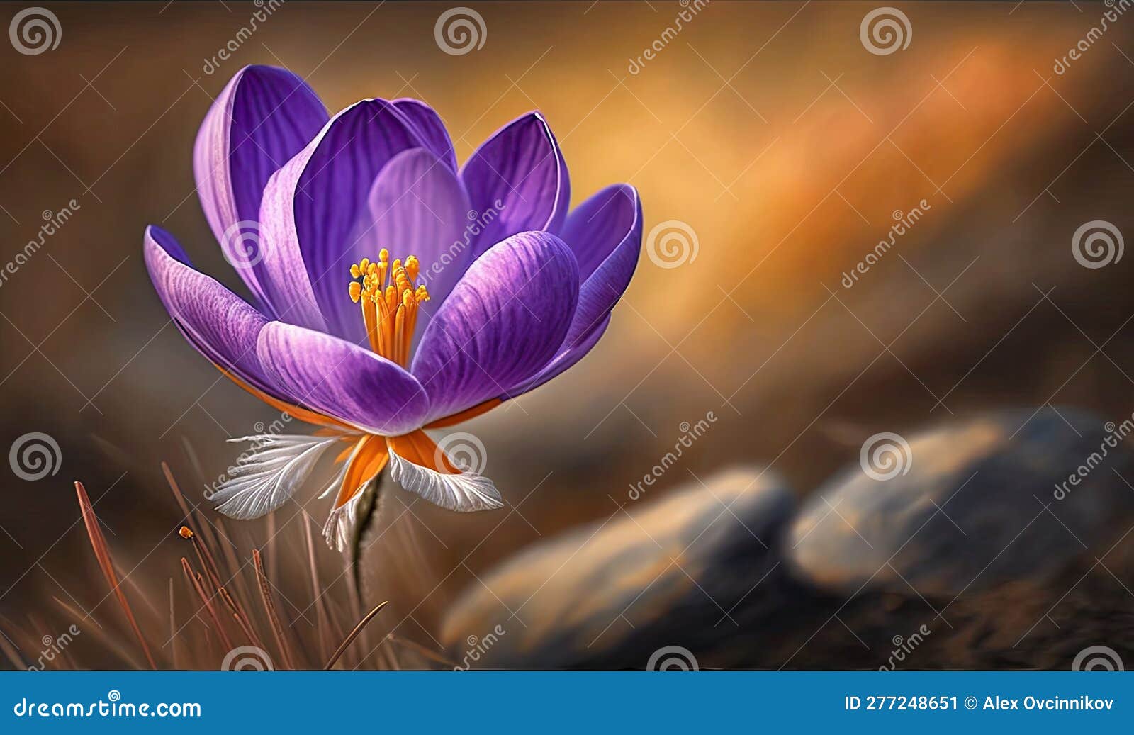 Bright Colors of Hope: Crocus Flower for Springtime Invitations. Stock ...