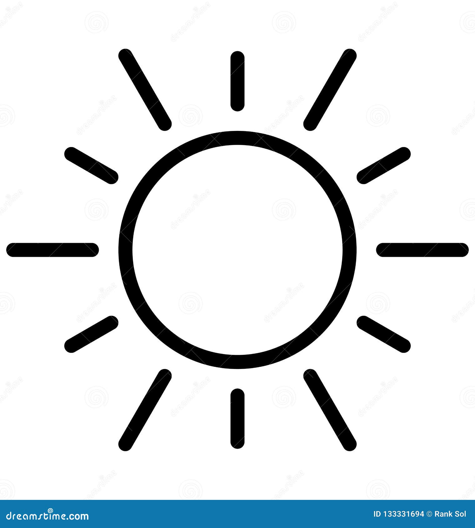 Bright Day, Brightness Isolated Vector Icon that Can Be Easily Modified ...