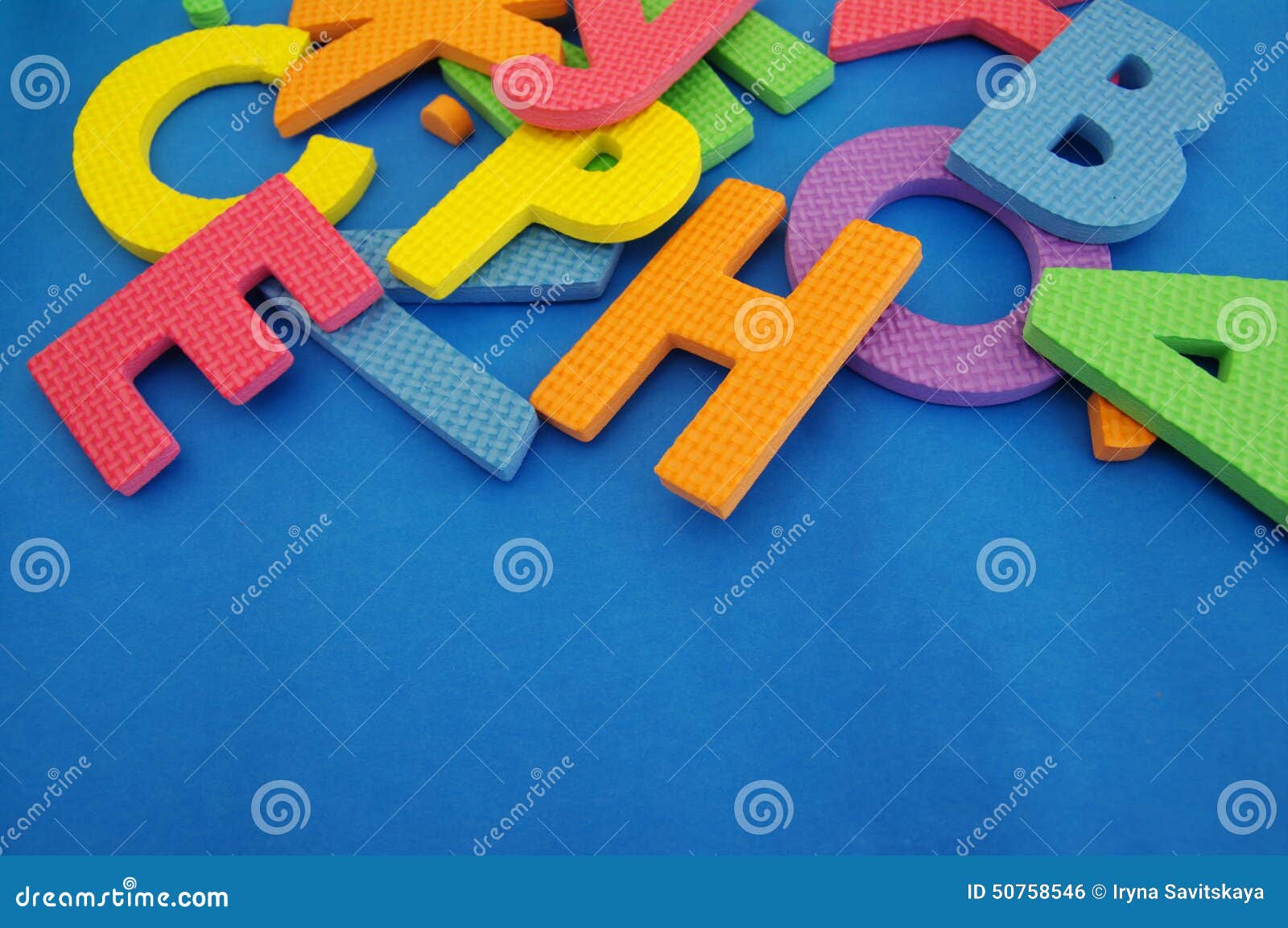 Bright Different Color of a Letter of the Alphabet Stock Photo - Image