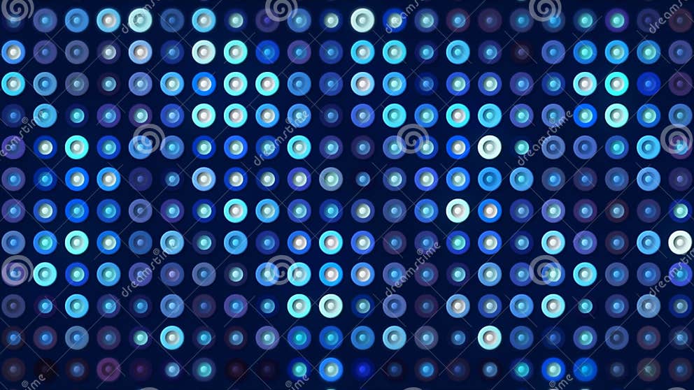 Bright Dots Flashing with Different Colors. Motion. Changing Colors and