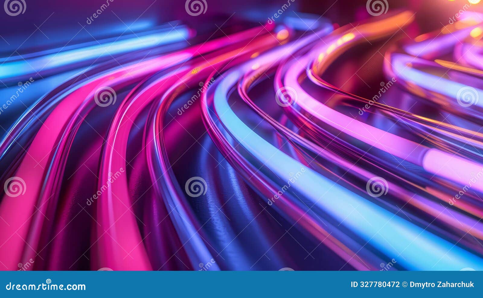 a bright, eye-catching background using an assortment of neon light tubes