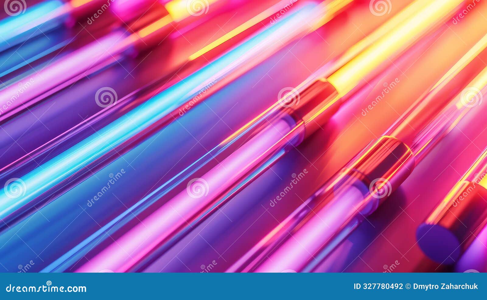 a bright, eye-catching background using an assortment of neon light tubes