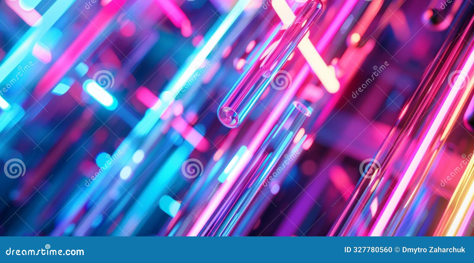 a bright, eye-catching background using an assortment of neon light tubes
