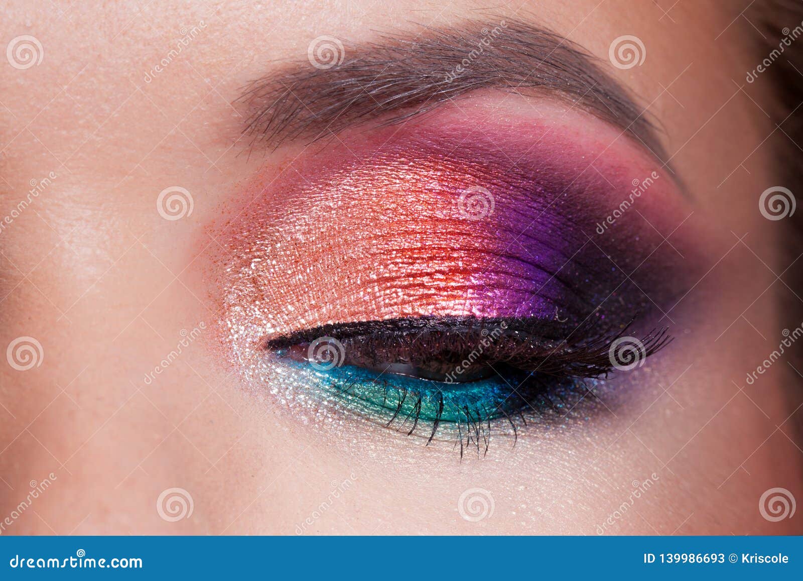 Makeup Of Eyes With Rainbow Colored Eyeshadows Background, Cute Makeup  Picture Background Image And Wallpaper for Free Download