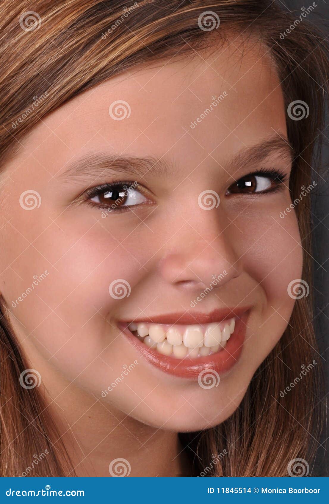 Bright Eyed Happy Teen Girl Stock Photo Image Of Girl