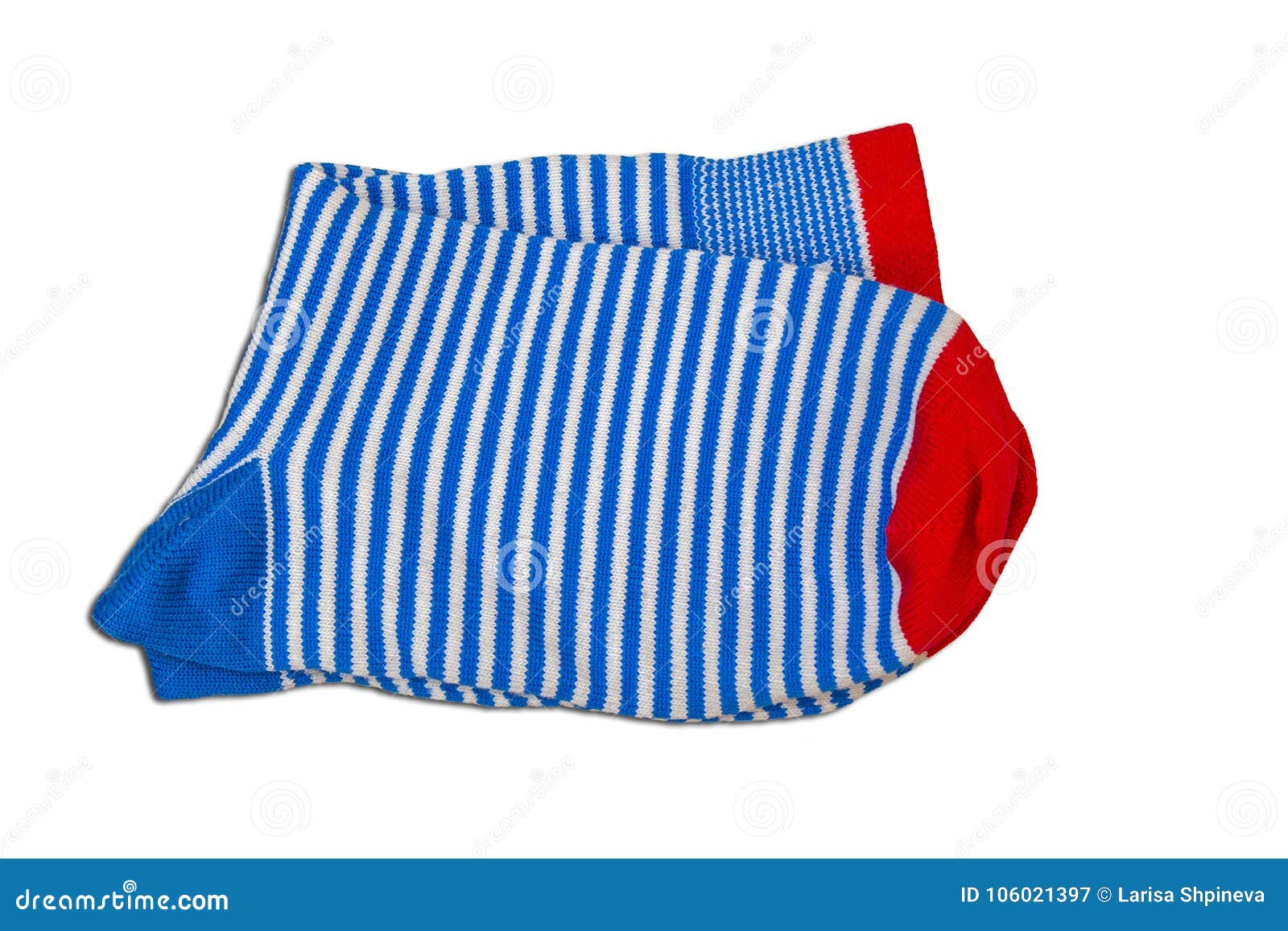 Bright Fashionable Blue with Red White Strip of Sock for Clothing, Male ...