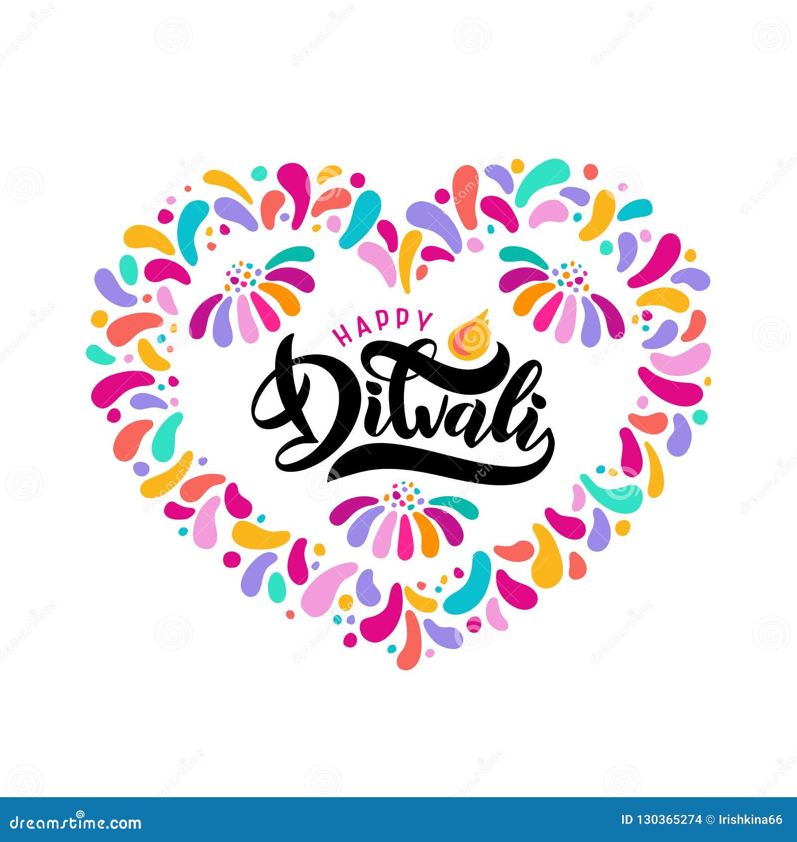 diya flame clipart border