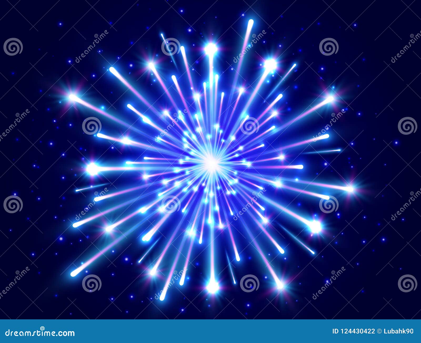 bright firework. color neon firework in the night sky. new year background. celebration . blue star burst. 