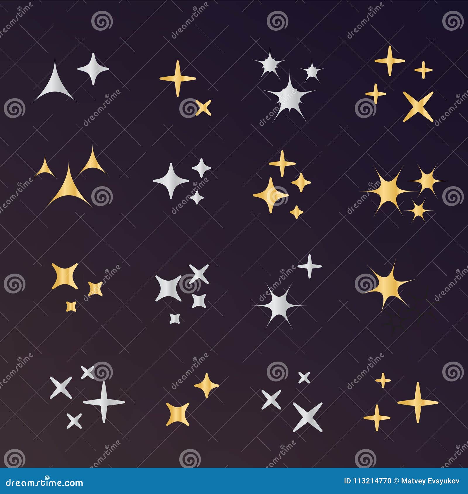 Bright Firework, Decoration Twinkle, Shiny Flash. Glowing Light Stock