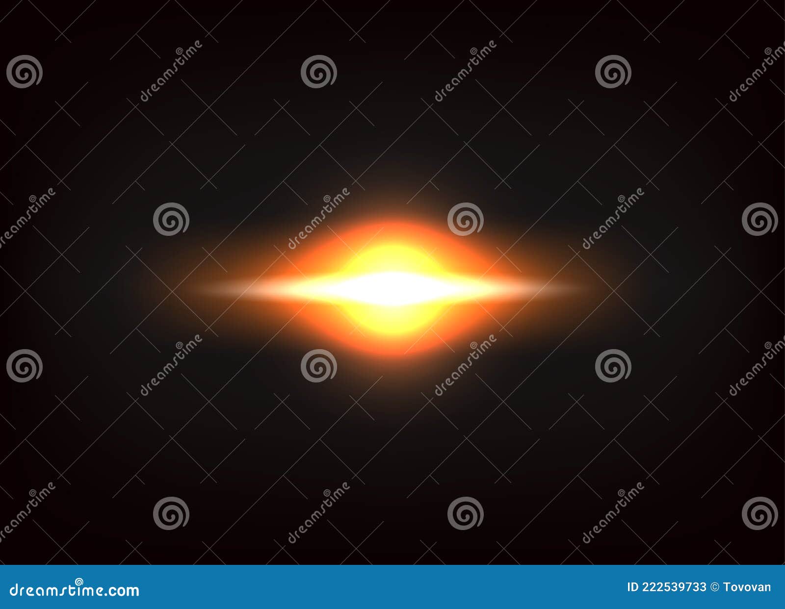 Bright Flash Effect on Dark Stock Vector Illustration of glow