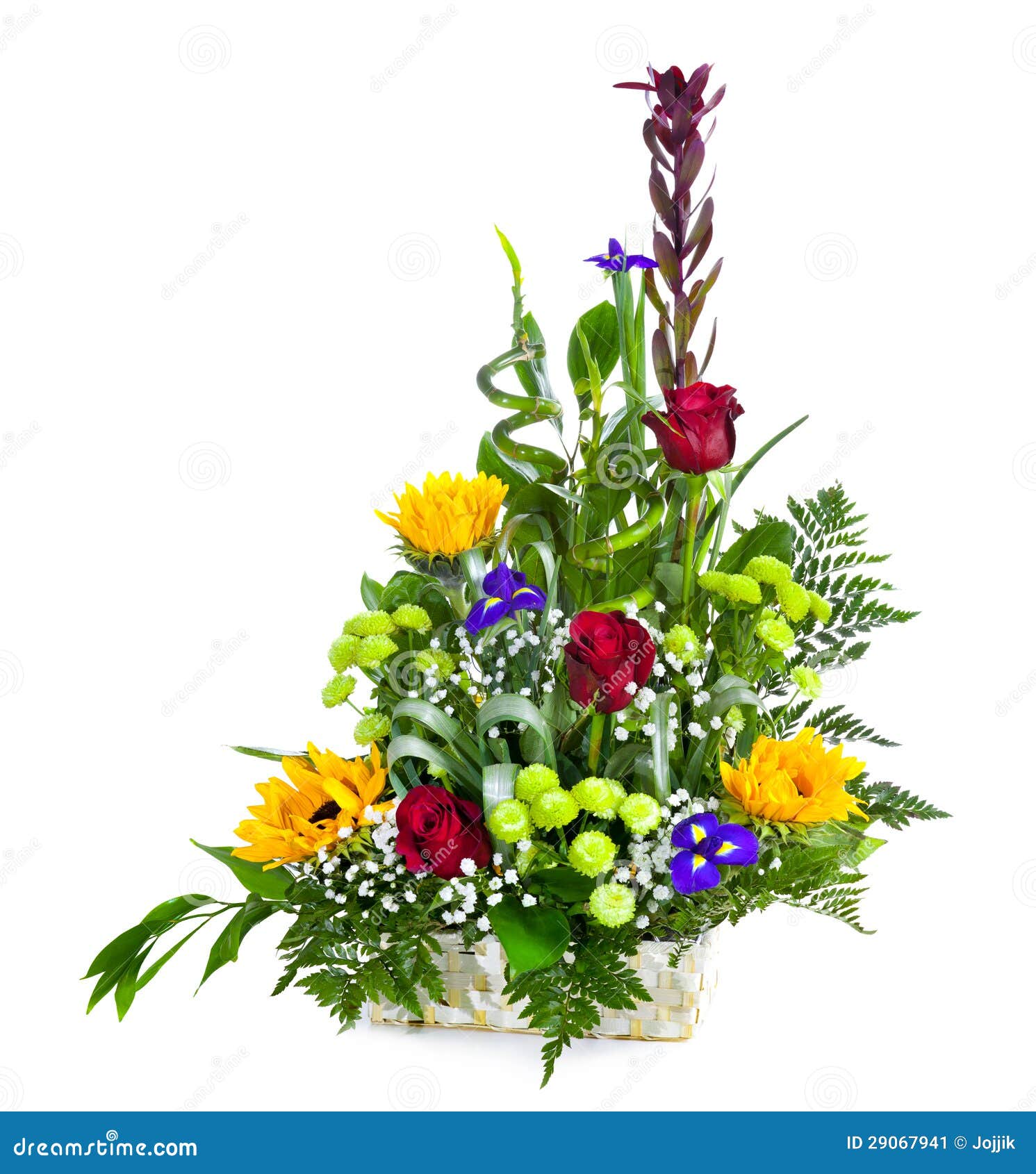 Bright Flower Bouquet in Basket Stock Image Image of bouquet, elegant