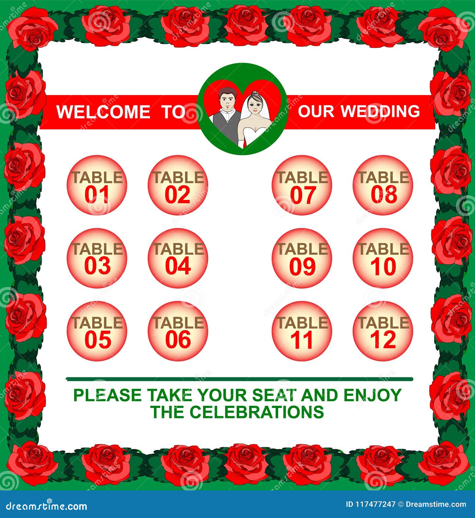 Wedding Guest List Chart