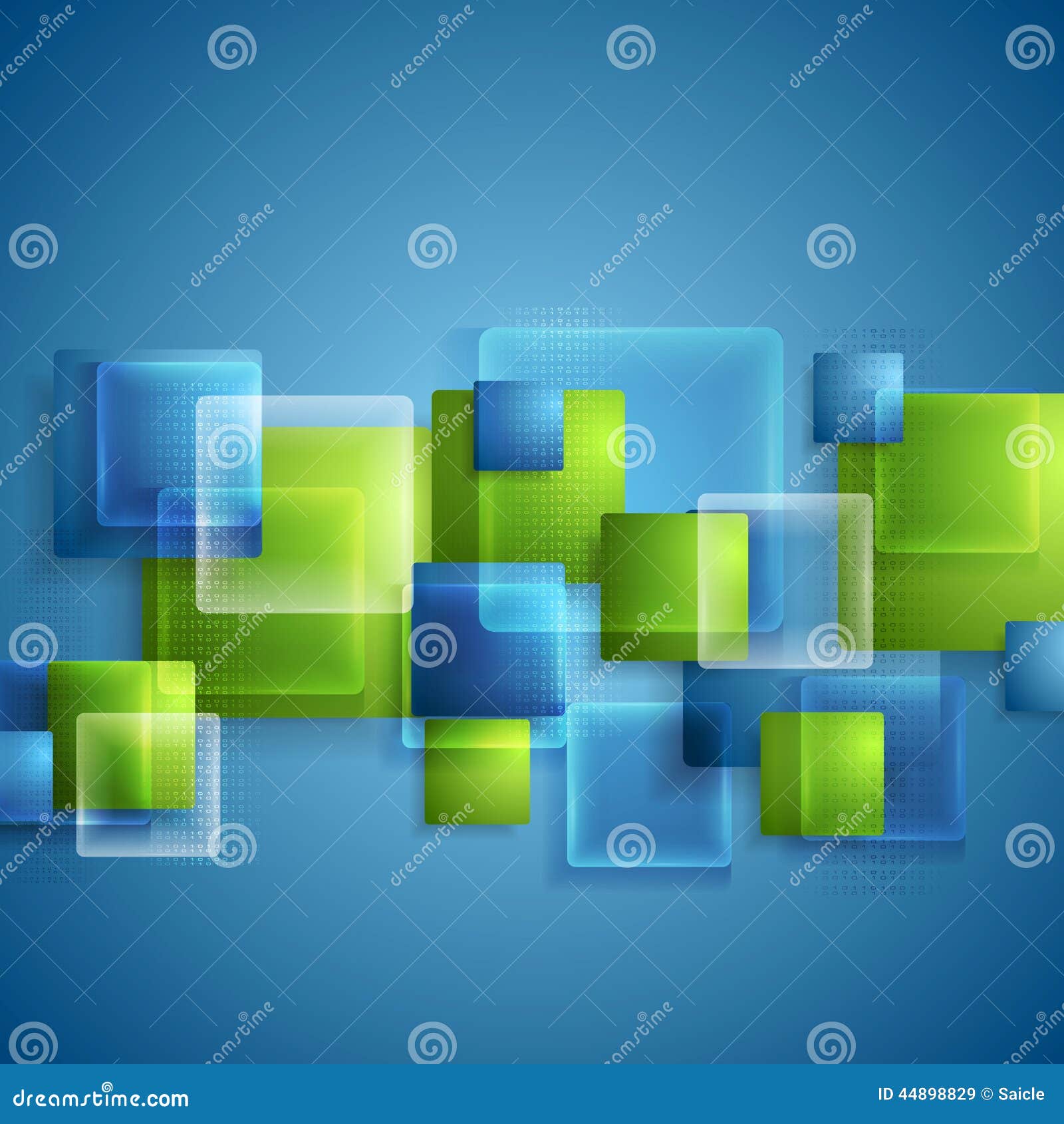 Bright Glass Transparent Squares Vector Background Stock Vector
