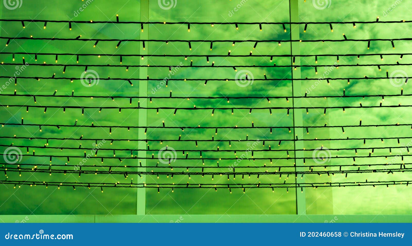 Bright Green Christmas Lights Stock Photo Image of decoration