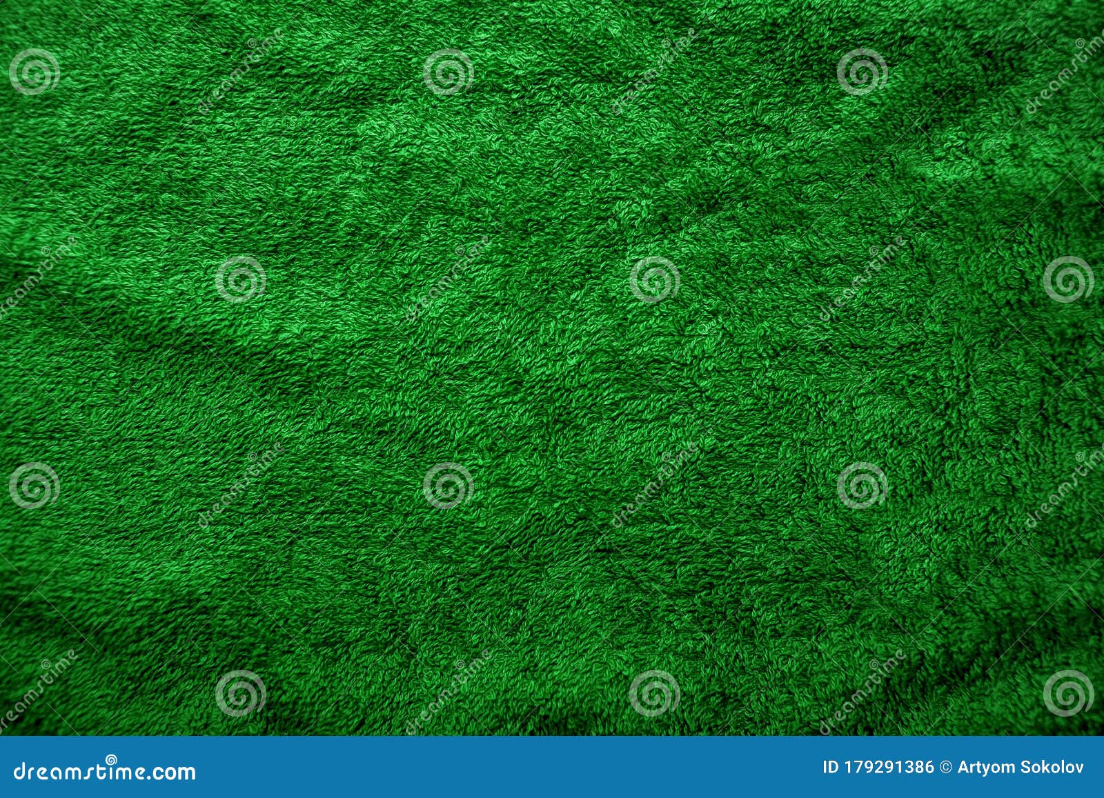 Bright Green Fabric Texture, Solid Crumpled Fabric Background Stock