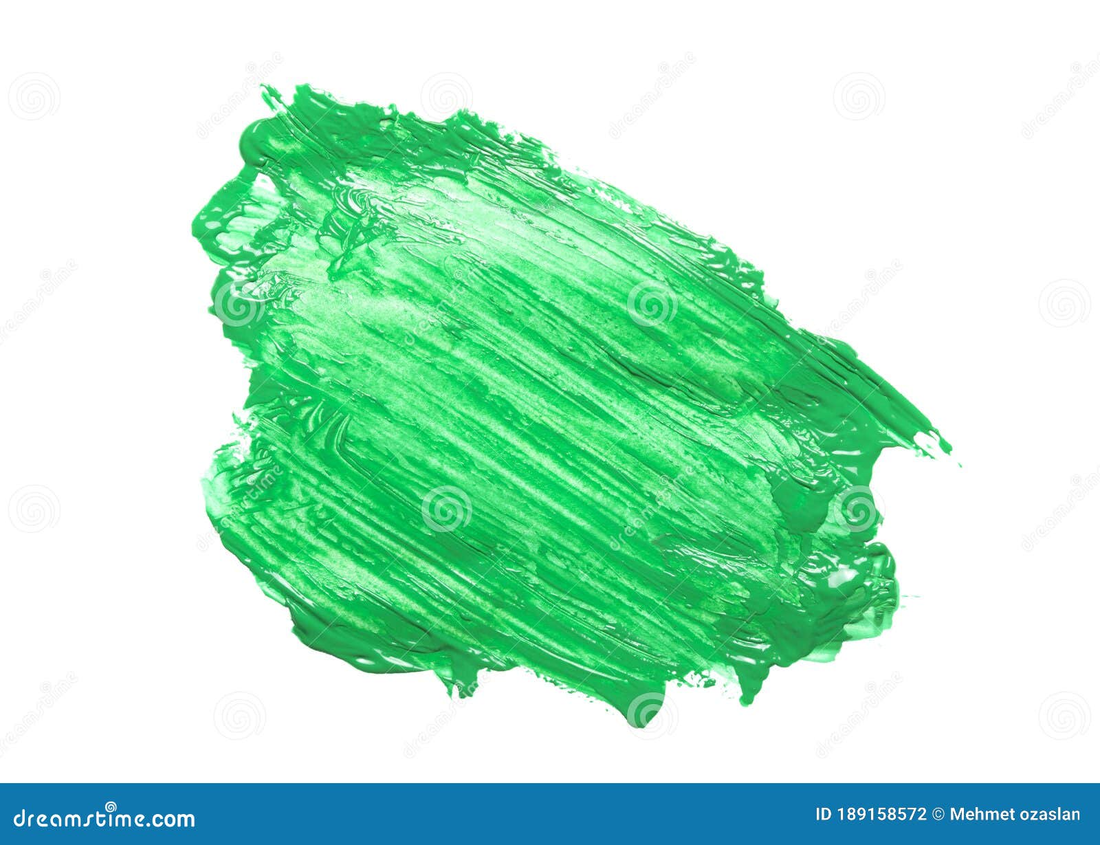 Bright Green Paint Painted by Brush on White Background Stock Photo Image of texture, white