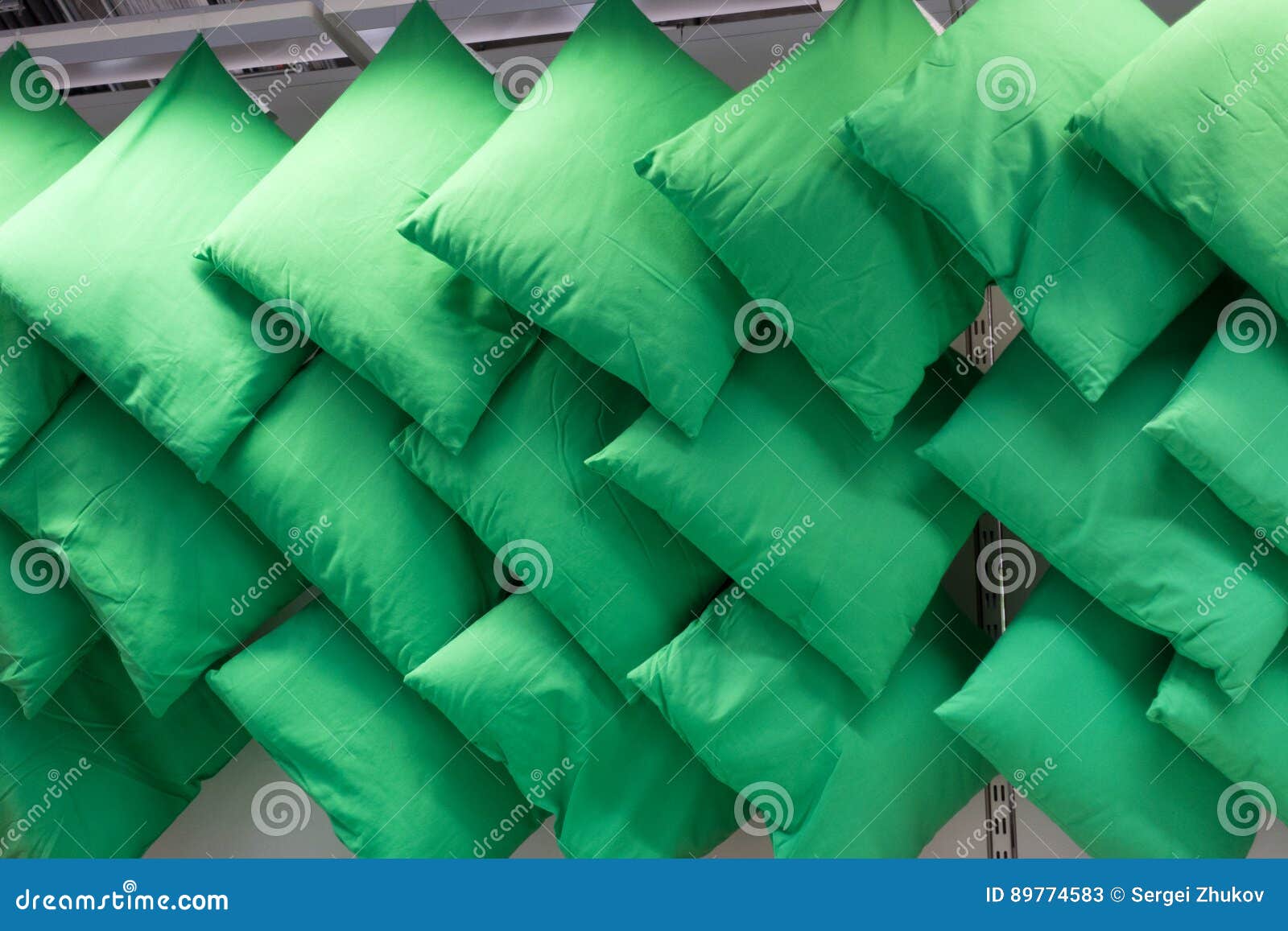 Bright green pillows stock image. Image of green, clean 89774583