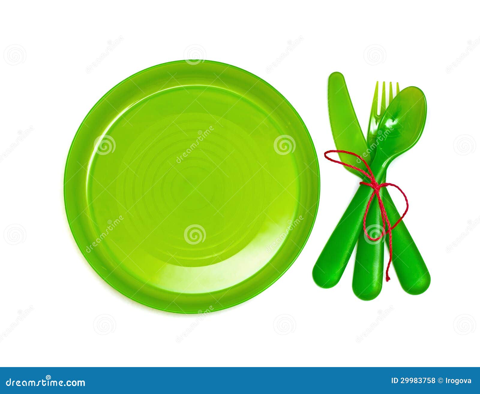 Bright Green Plastic Tableware Stock Photo Image of plastic