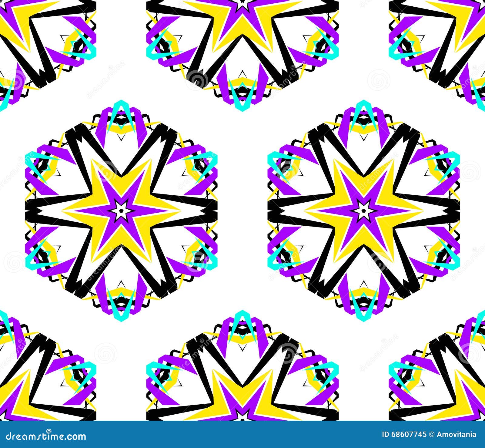 Download Bright Hexagon Flower Pattern Stock Vector - Illustration ...