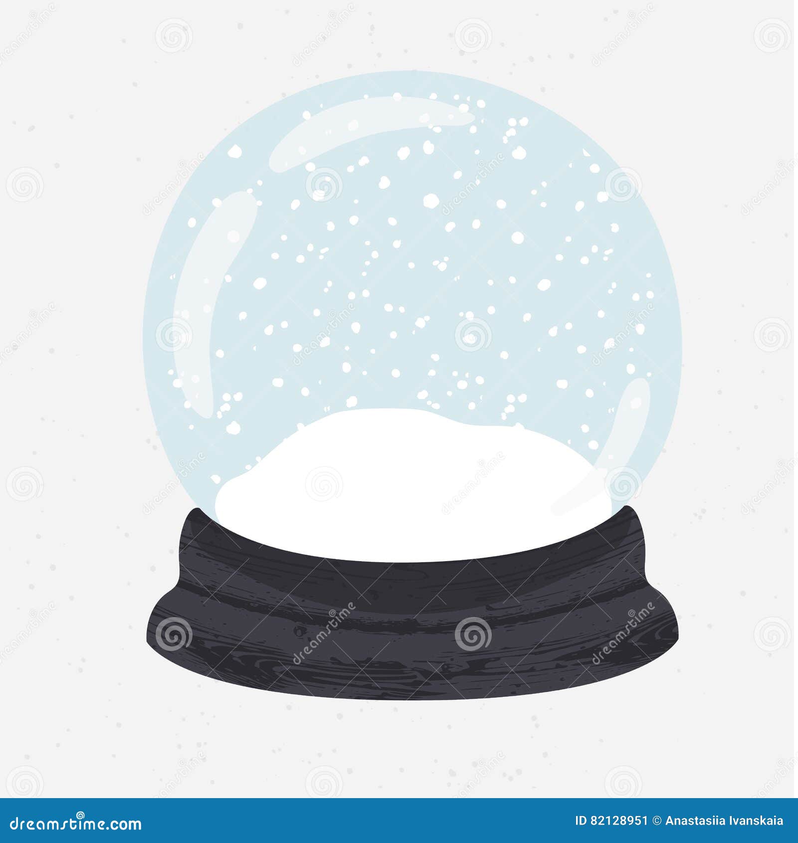 Снежный шар своими руками нарисованный с крышкой плоской