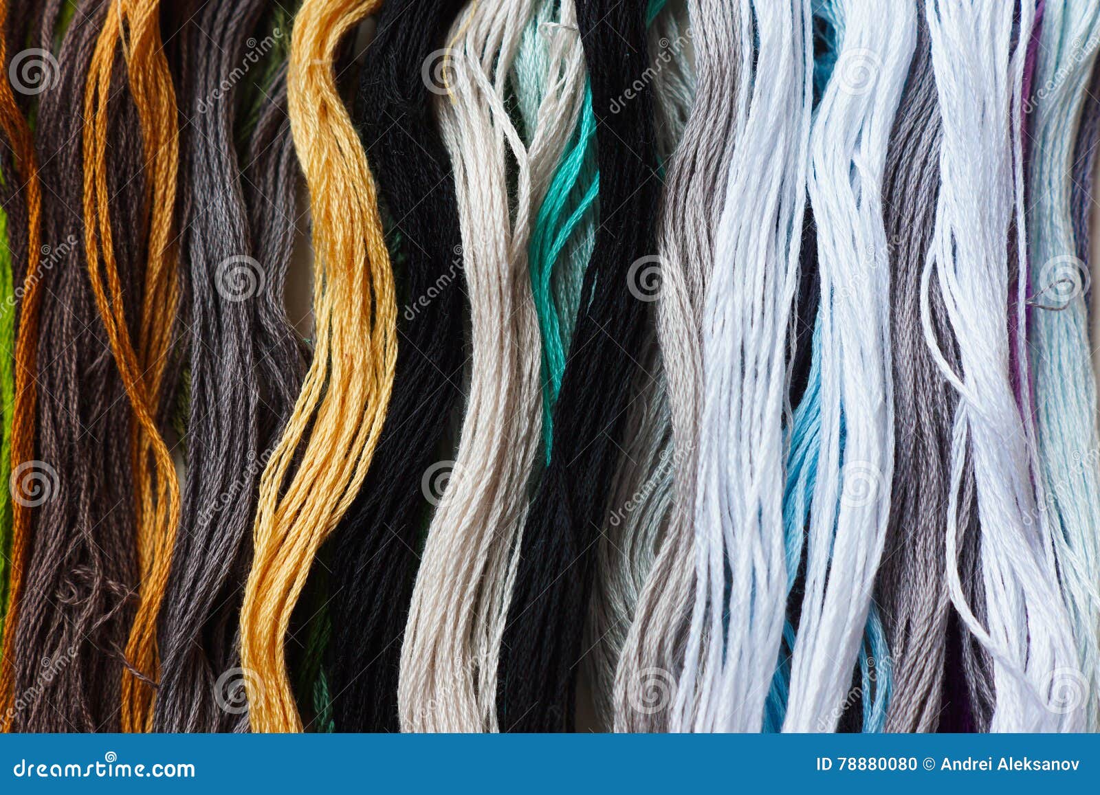 Bright Iridescent Thread Floss for Embroidery and Needlework. Sewing