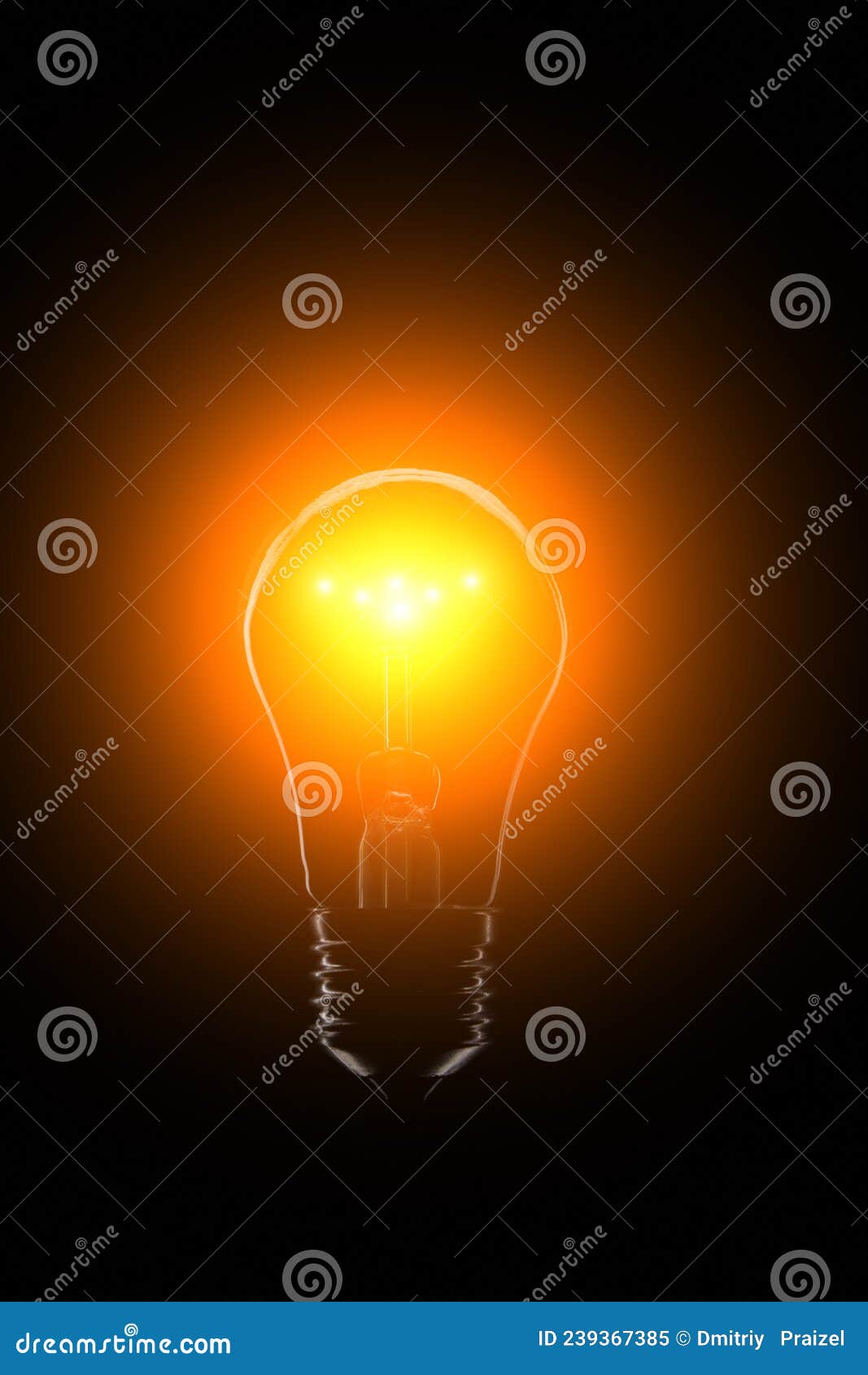 Bright Light Bulb on Black Background Stock Image Image of bright