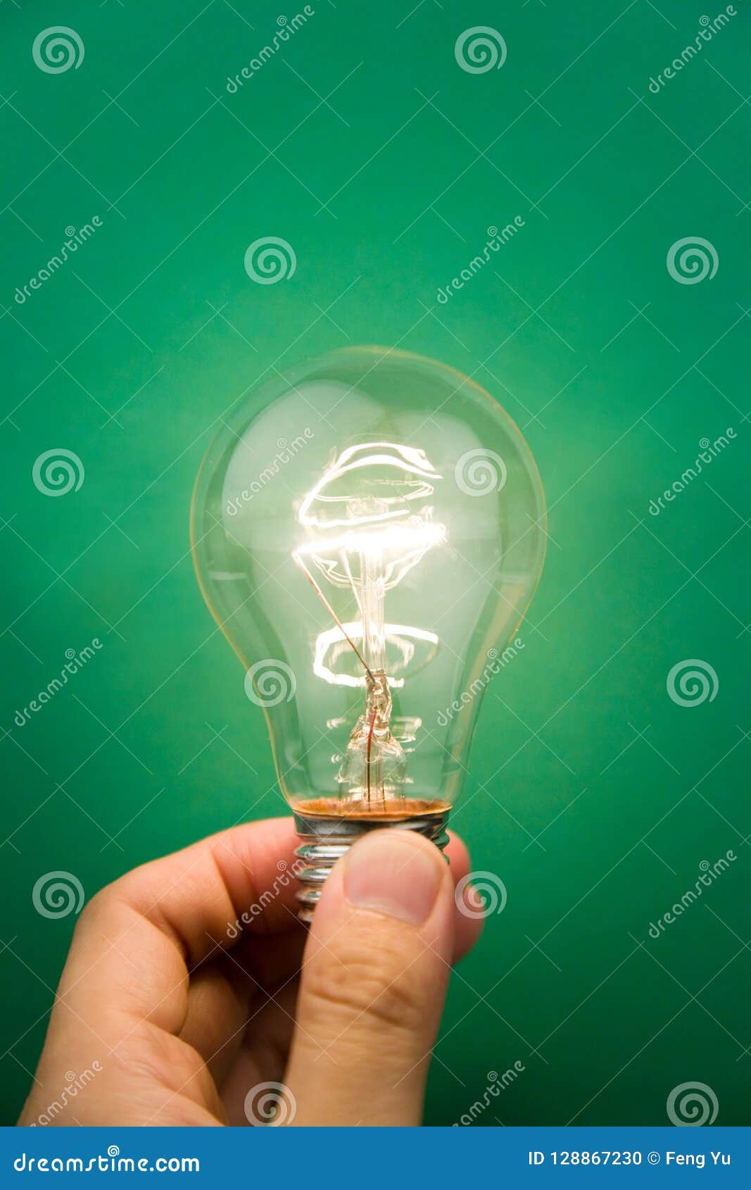 Bright Light Bulb stock photo. Image of lighting, creativity 128867230