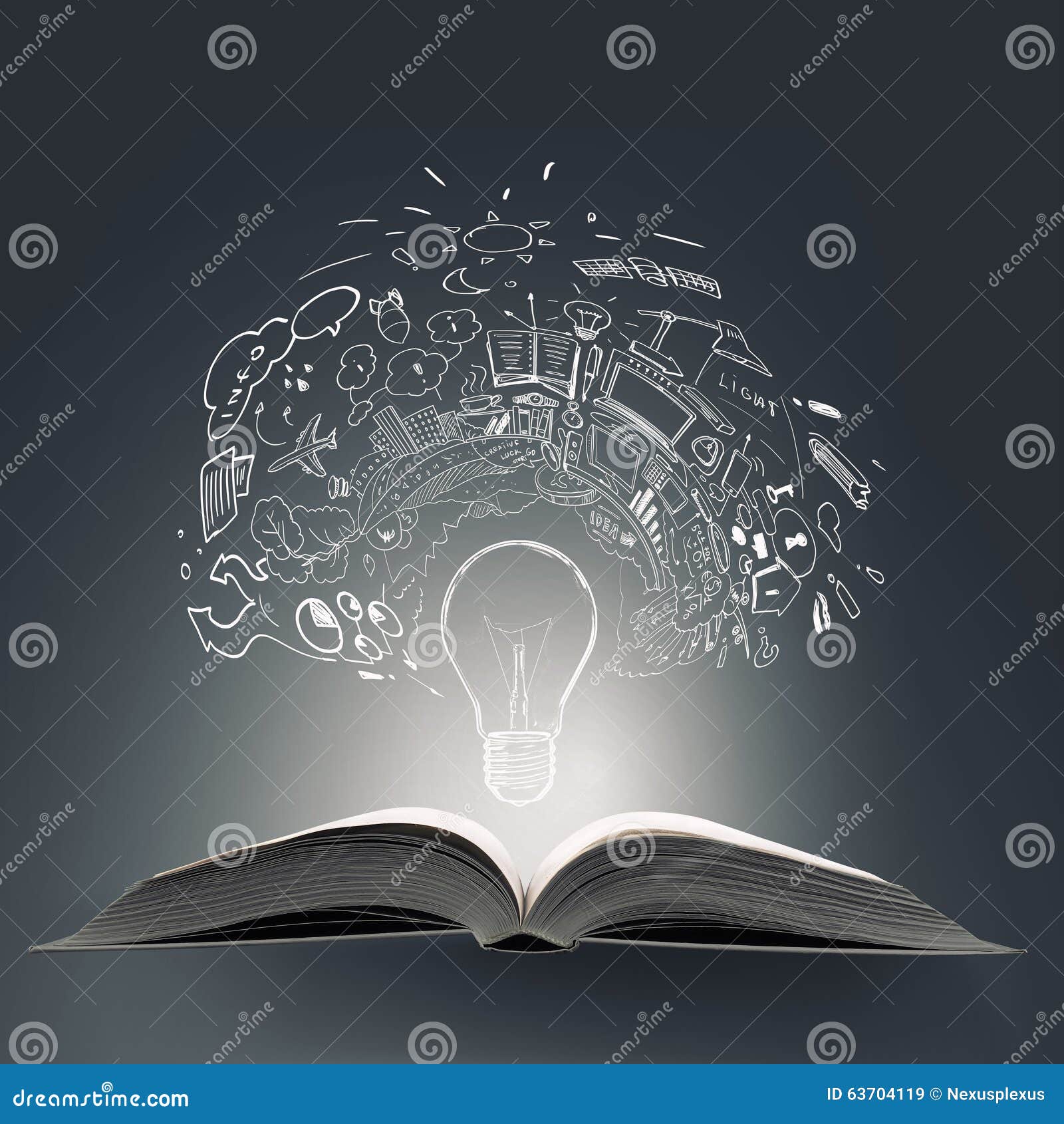 Bright light of education stock illustration. Illustration of