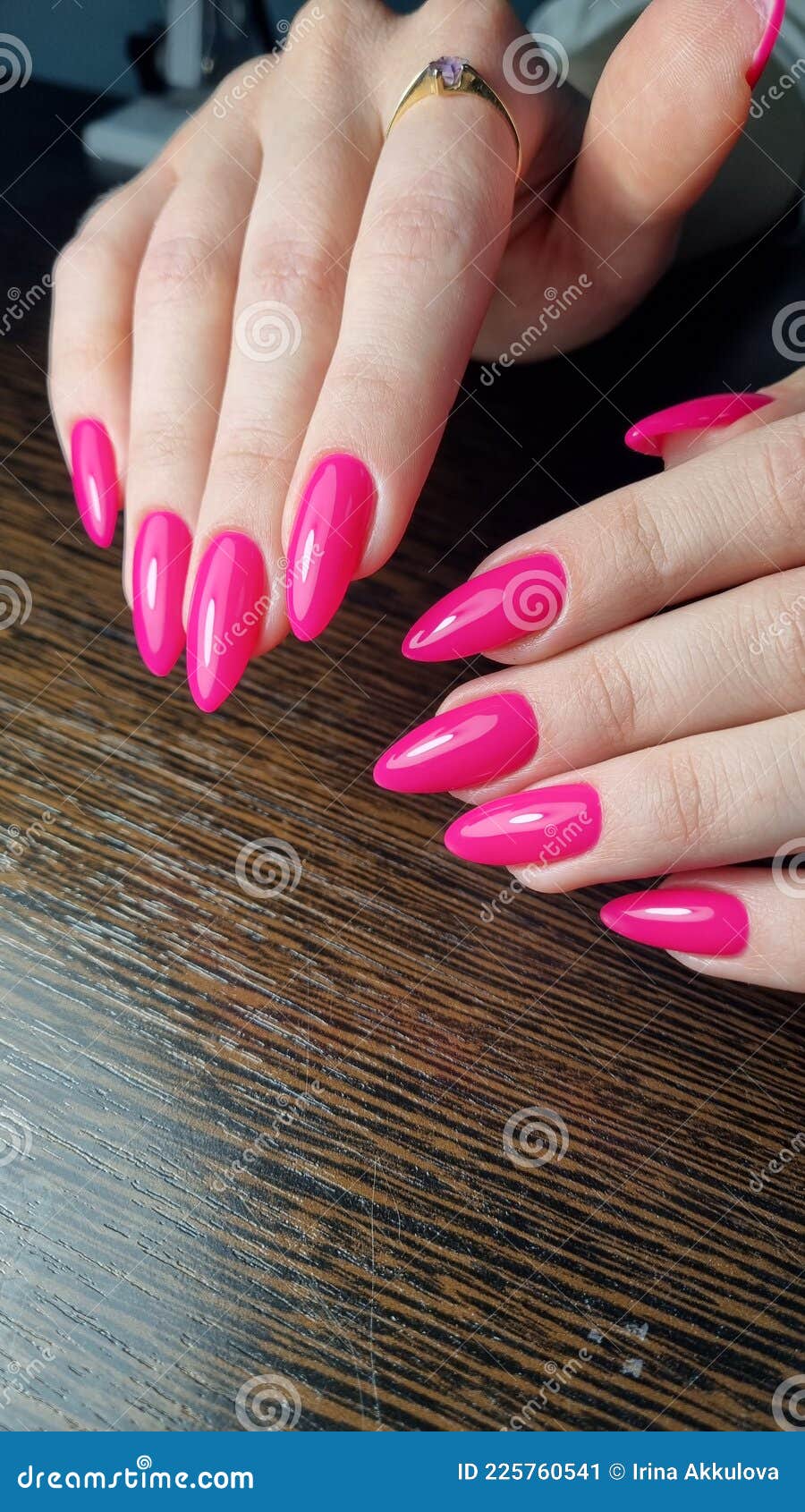 Bright Long Cat Nails with Gel Polish Stock Image - Image of skin, macro:  225760541
