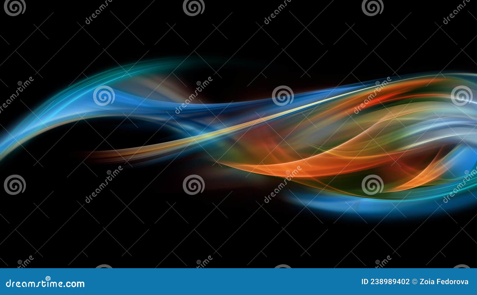 Bright Luminous Wavy Lines Stock Illustration Illustration Of Magic