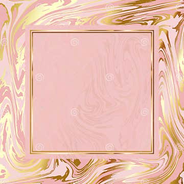 Bright Marble Paper Vector Texture Imitation, Pale Rose Pink and Gold ...