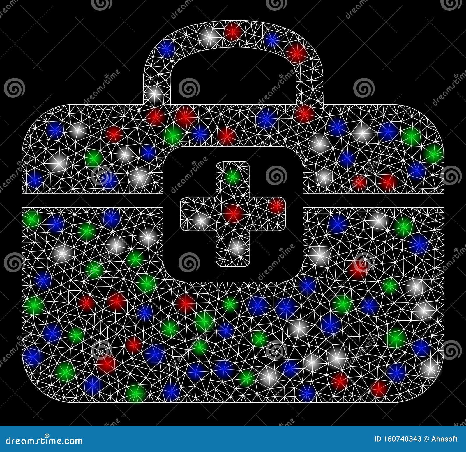 bright mesh 2d medkit with light spots