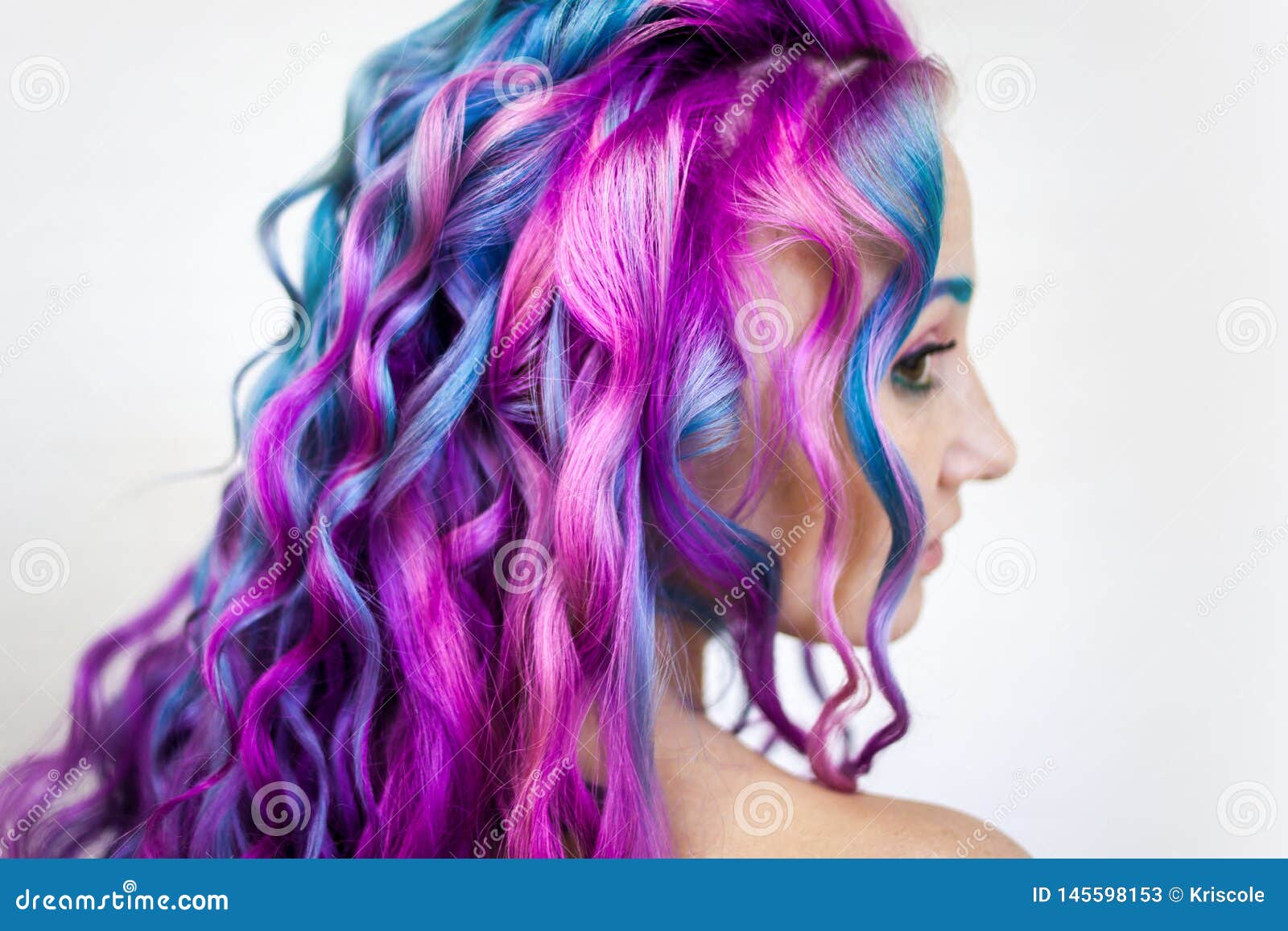 Pink and Blue Hair Extensions - wide 11