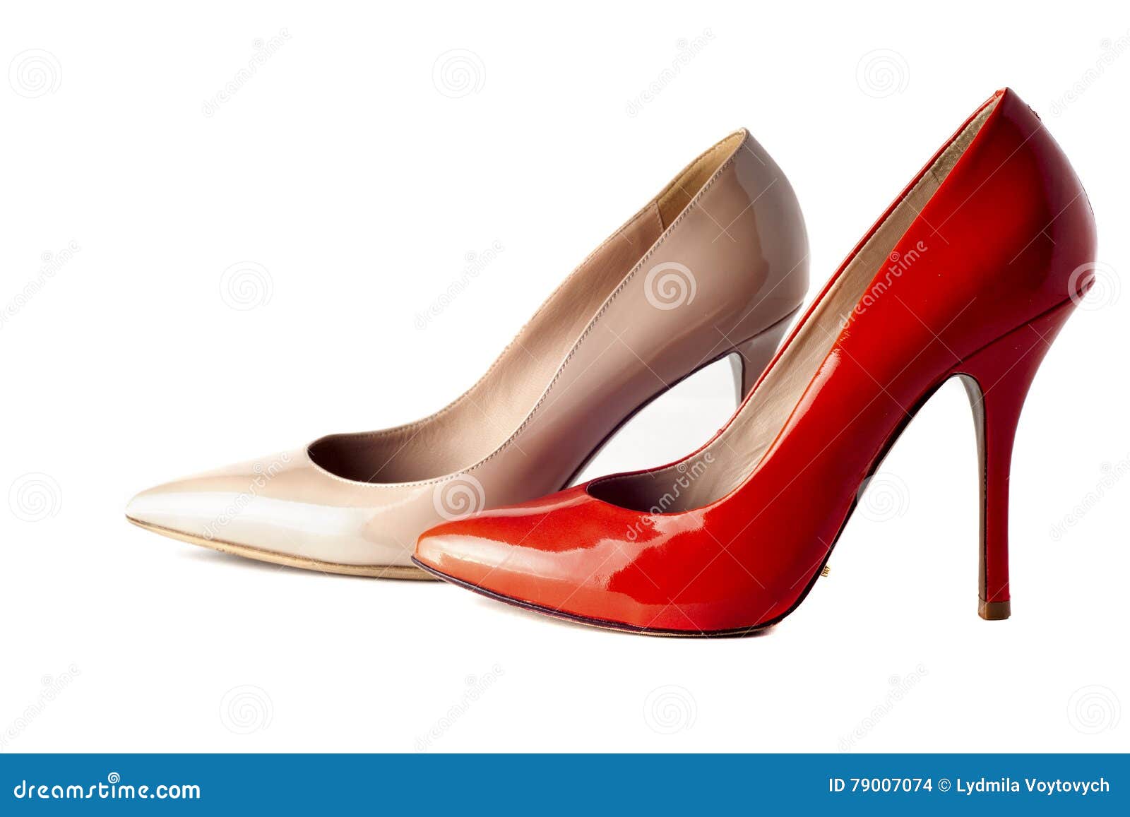 Bright, Multicolored Female Shoes on High Heels Stock Photo - Image of ...