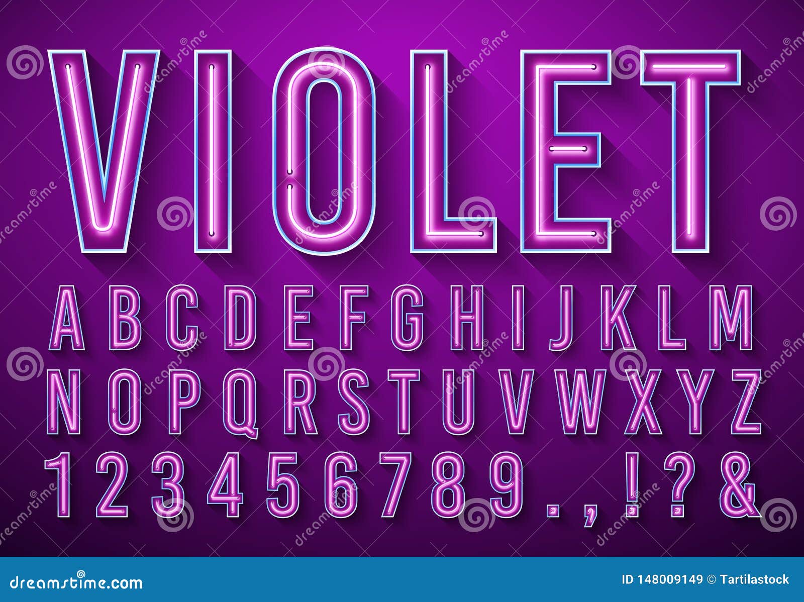 Neon Glow Effect Alphabet PNG Clip Art Letters Script Font 