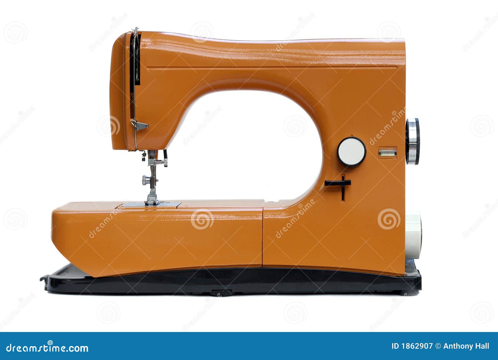 Bright Orange Sewing Machine Stock Image Image of singer, sewing 1862907