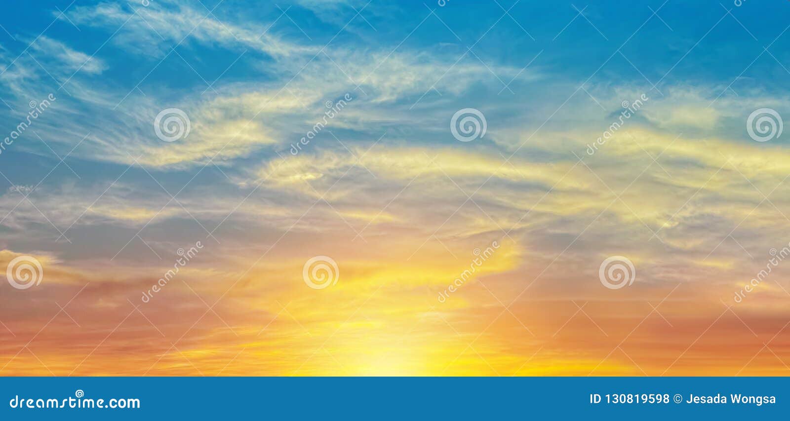 Bright Orange Sunset Sky with Sun Light Wide Nature for Banner Background  Stock Photo - Image of abstract, beauty: 130819598