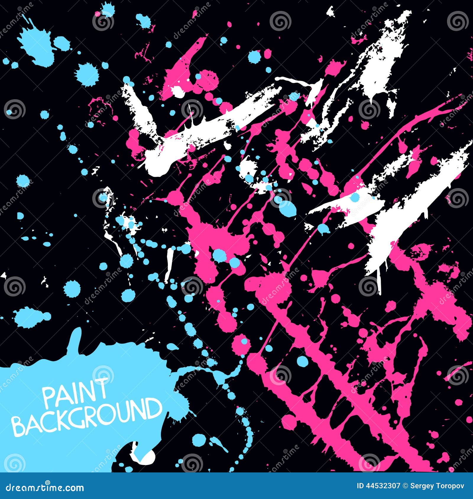 Bright Paint Stains. Abstract Vector Background Stock Vector