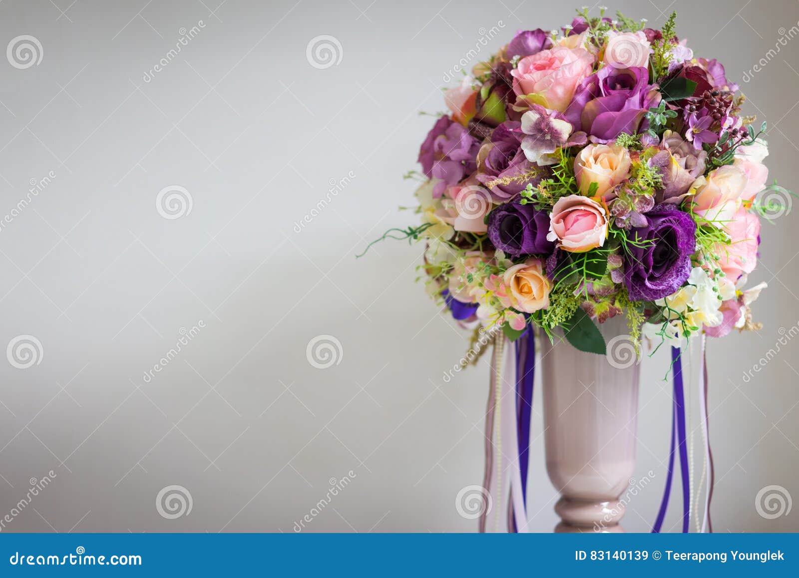 Bright Purple Flowers in a White Vase. Stock Image Image of flower