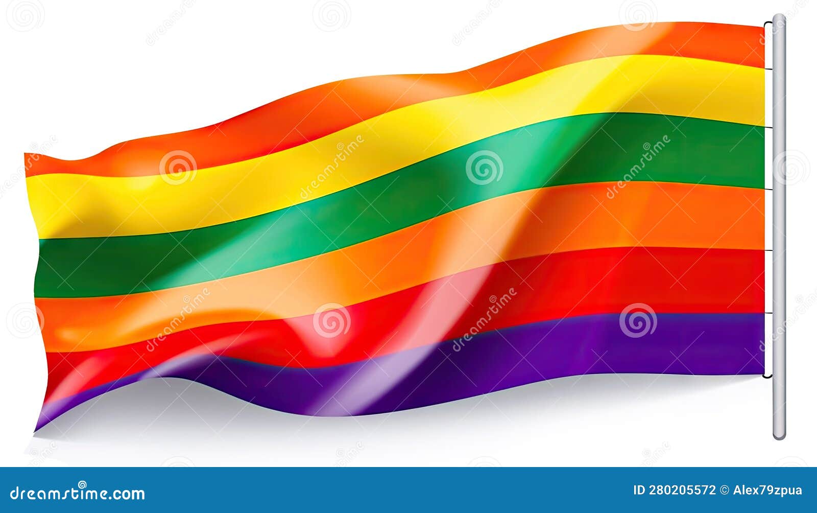 LGBT Rainbow Flag - Symbol of Diversity and Equality - Generative AI ...