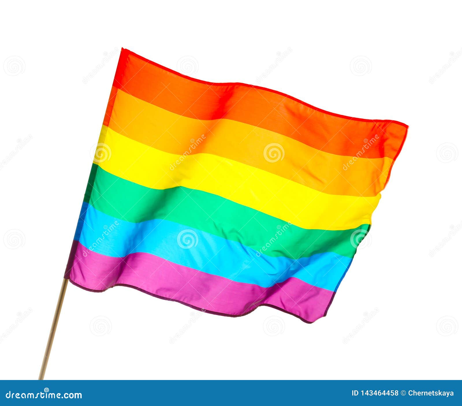 Bright Rainbow Gay Flag on White. LGBT Community Stock Photo - Image of ...