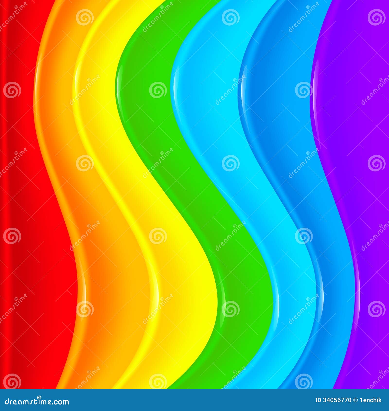 Bright Rainbow Vector Plastic Waves Background Stock Photo Image