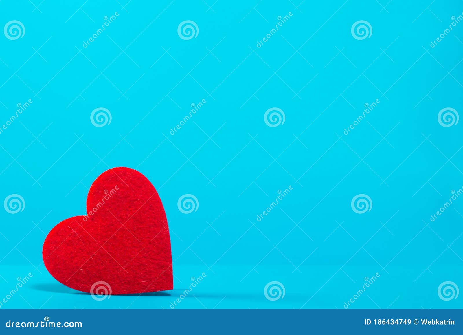 Bright Red Heart on a Blue Background in the Left Corner Stock Image Image of quick, point