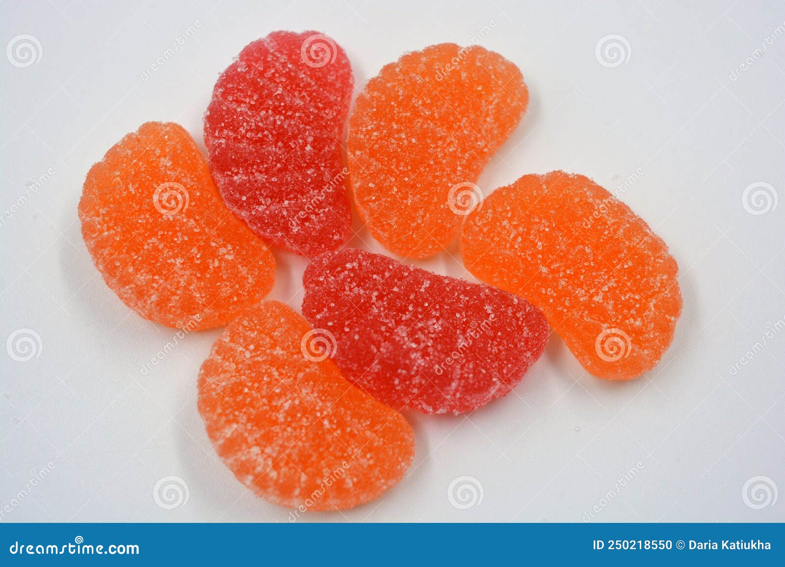 Bright Red, Orange Jelly Sweets in the Form of Slices of Orange ...