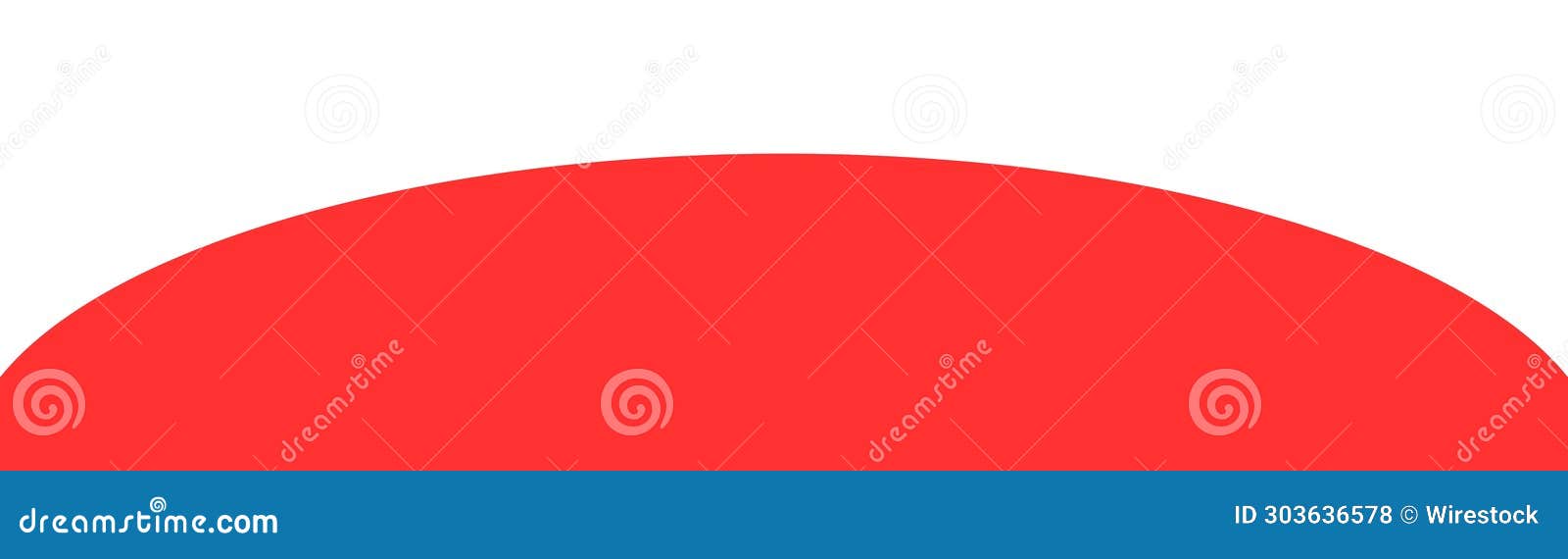 bright red round   against a white background
