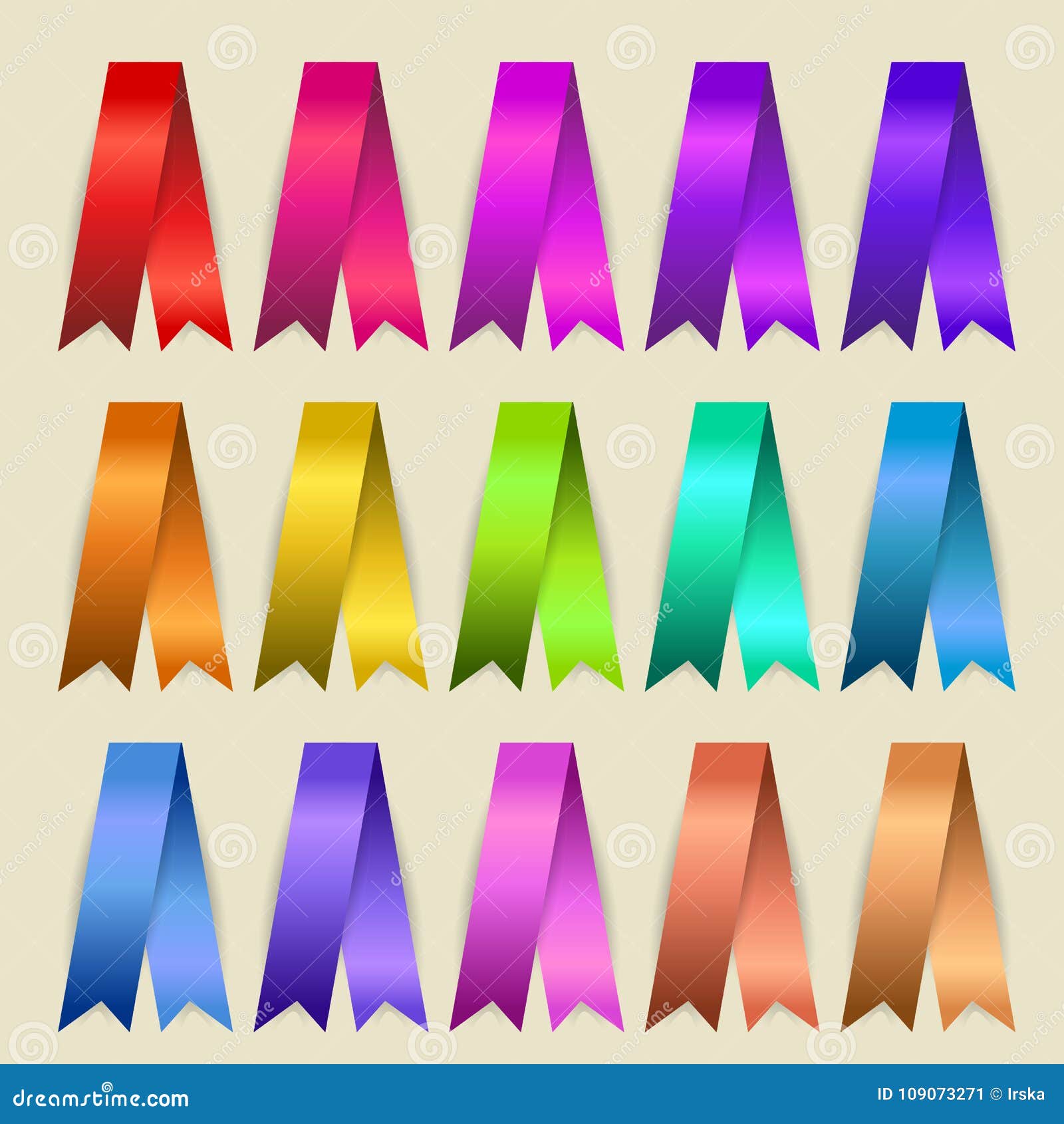 Ribbons set vector stock vector. Illustration of award 109073271