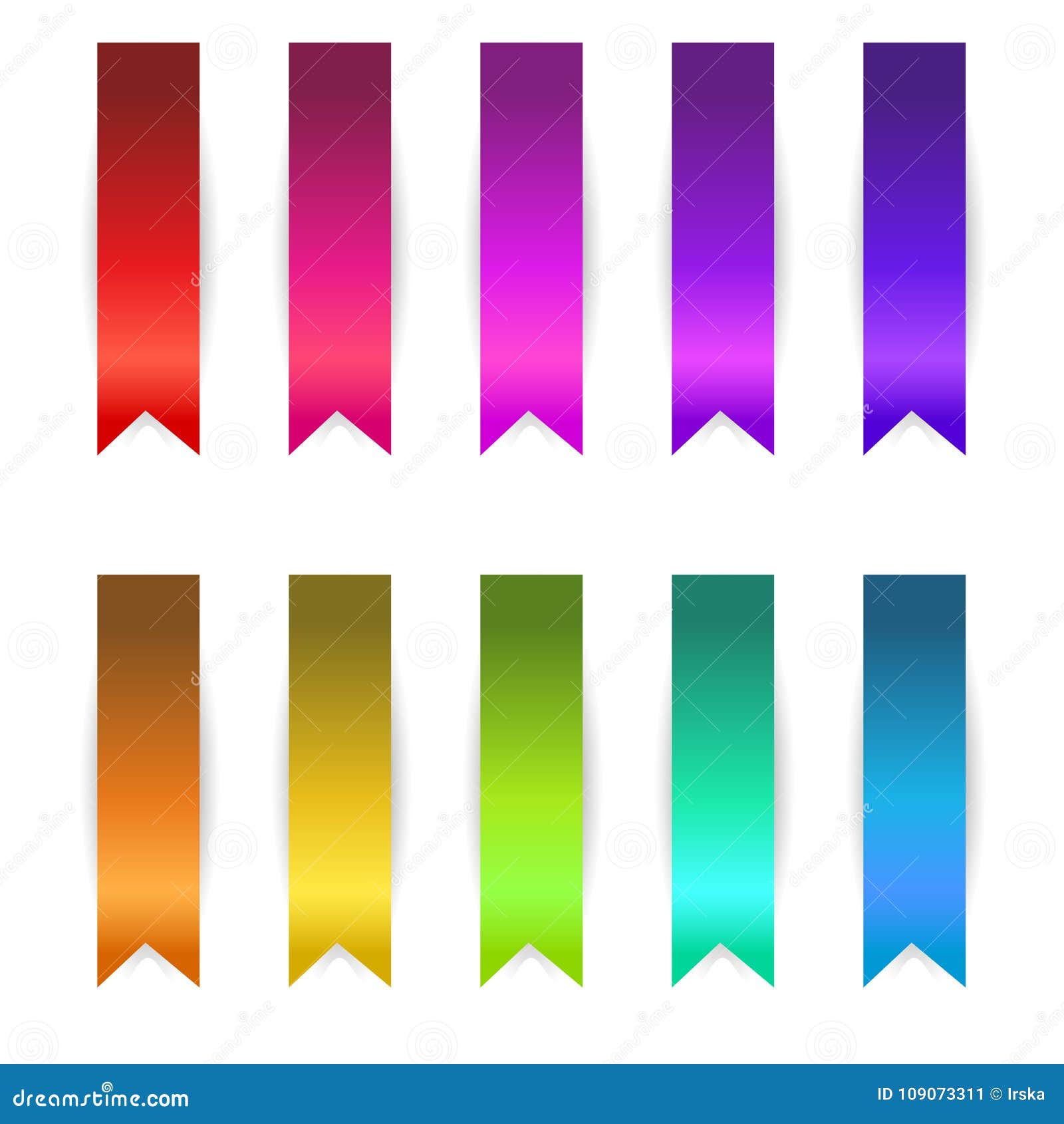 Ribbons set vector stock vector. Illustration of label 109073311