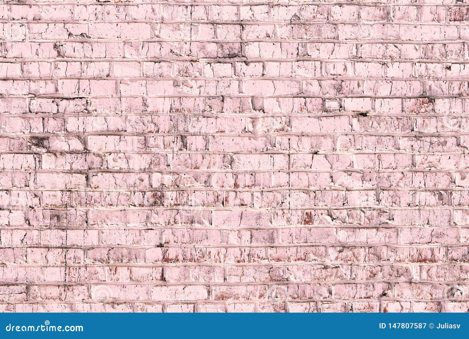 Bright Saturated Abstract Pink Background from Old Brick Wall in Retro
