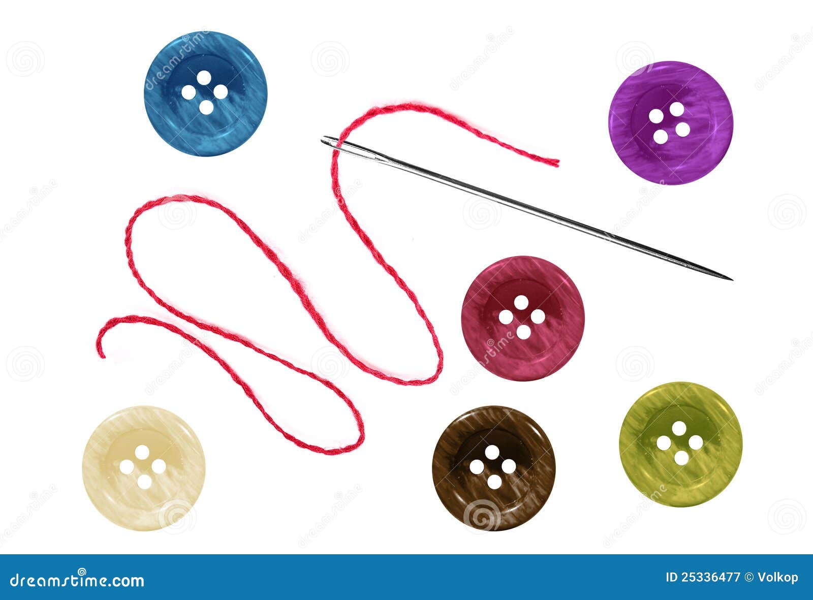 Sewing Buttons Flat Sketch Vector Illustration Set, Different Types Of